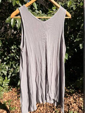 Heartstring Tank Top Large | Neutral Boho Layering Boutique Cami Cream